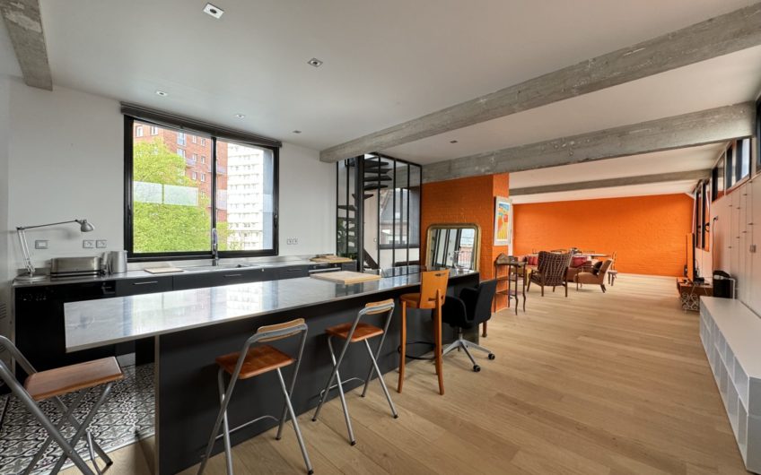 Grand loft meublé avec terrasse et garage en hypercentre